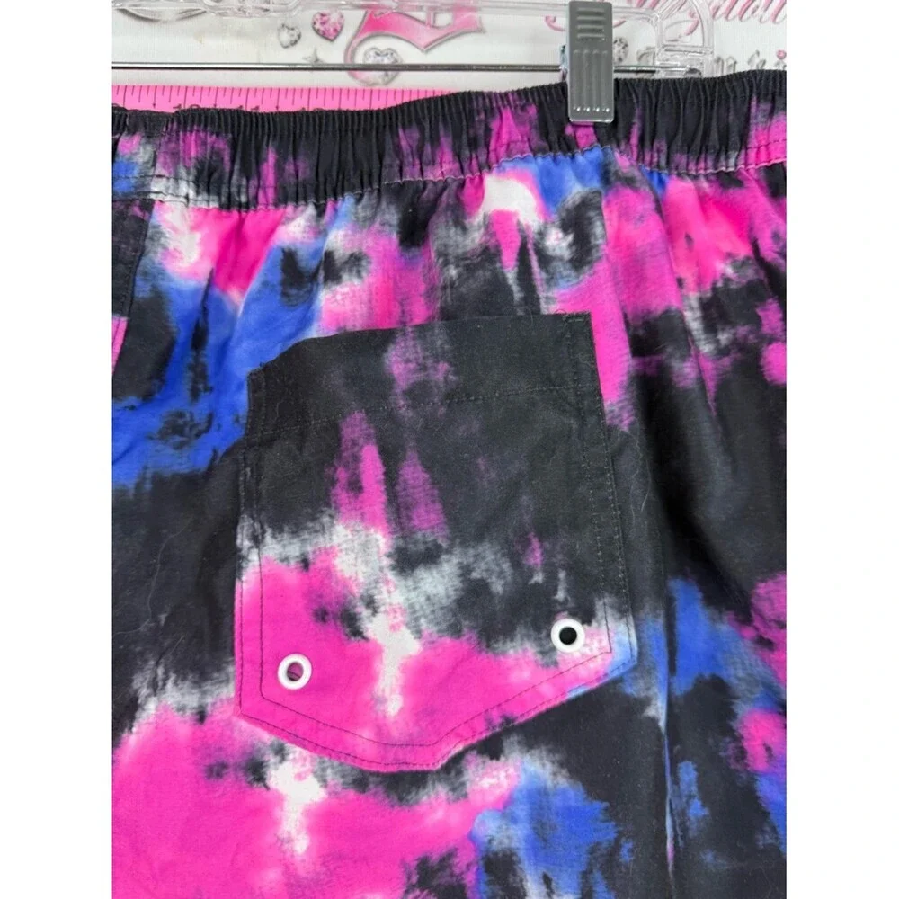 George swim board shorts tie dyed Pink Black Blue Tie-Dye Drawstring Shorts